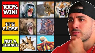 Animals Nickmercs Can Beat In A Fight TIER LIST [upl. by Harragan]