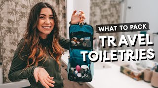 TRAVEL TOILETRIES  What To Pack  Hacks amp Tips [upl. by Notsek]