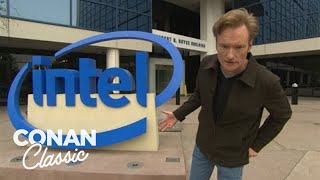 Conan Visits Intels Headquarters  Late Night with Conan O’Brien [upl. by Adnahs932]