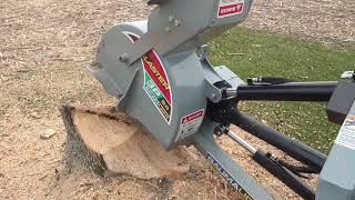 Customer Video  Baumalight 3P24 Tractor Stump Grinder  Indiana [upl. by Akahc846]