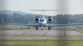 Gulfstream G650 close up takeoff on RWY 7 at KLUK [upl. by Columbine]