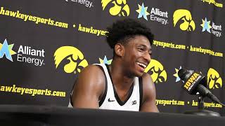 Drew Thelwell continues to impress for Iowa basketball in win over Rider [upl. by Londoner]