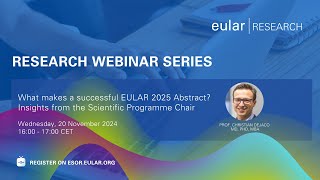 What makes a successful EULAR 2025 Abstract Insights from the Scientific Programme [upl. by Ahsenauj]