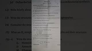 Course 8 Msc chemistry 2nd year drugs pharma question paper year 2024 [upl. by Rafa975]