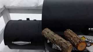 How to Season BBQ CharBroil Offset Smoker 1280 [upl. by Anetta]