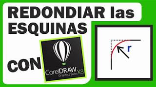 REDONDEAR ESQUINAS y BORDES en COREL DRAW HERRAMIENTA FileteFestónBisel ahora llamadoEsquinas [upl. by Courtund185]