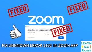 How to fix Zoom unexpected error code 1132 [upl. by Jedd]