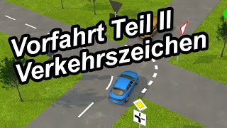 Vorfahrt Teil 2  Verkehrszeichen  Fahrschule Punkt [upl. by Annodam259]