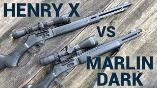 Henry X vs Marlin Dark in 4570 Gov [upl. by Prudi605]