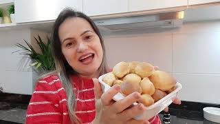 Bolinhos de chuva feito na Air Fryer sequinho e fofinho massa leve [upl. by Hgierb]