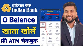 Indian Bank Zero Balance Account Opening Online 2024  Indian Bank Online Account Opening [upl. by Ecnarret]