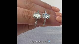 15 carat VS 12 carat Oval Diamond Ring Comparison [upl. by Nehpets994]