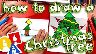 How To Draw A Christmas Tree Folding Surprise [upl. by Nadean]