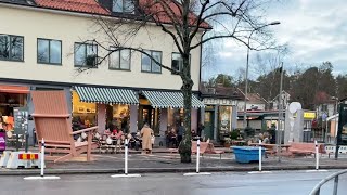 Stockholm Walks Nockeby torg Suburb area and center with 1930’s architecture [upl. by Rawdon]