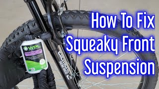 How To Fix Squeaky Front Suspension On A Mountain Bike  WPL Forkboost Lube [upl. by Noyes747]