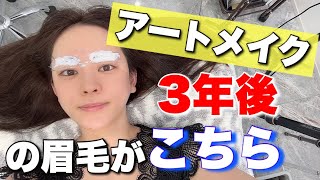 【これがアートメイクのリアル】アートメイクして3年後の眉毛がこちらです からのリタッチ全部見せます [upl. by Asimaj335]