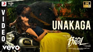 Bigil  Unakaga Video  Thalapathy Vijay Nayanthara  A R Rahman [upl. by Tristam]