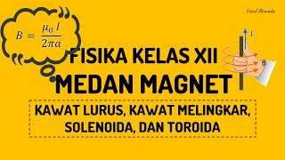 FISIKA KELAS XII  MEDAN MAGNET  Kawat Lurus  Kawat Melingkar  Solenoida  Toroida [upl. by Cirda]