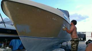 Viksund MS 33 quotJomfruquot Painting the hull Kingston Grey [upl. by Collar]