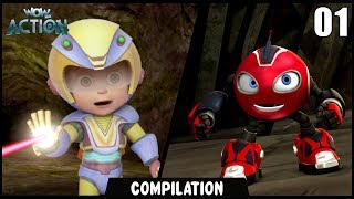 Vir The Robot Boy amp Rollbots  Compilation 01  Action show for kids  Wow Kidz Action [upl. by Disharoon]