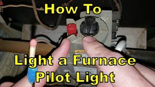 How To Light A Furnace Pilot Light DIY Save  and Time [upl. by Eenel747]