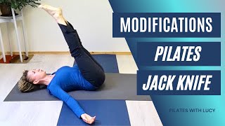 Pilates Jack knife Exercise  Modifications for Beginners to Intermediate [upl. by Aldercy]