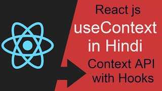 React tutorial in Hindi 60 Context api with Hooks  useContext [upl. by Egreog]