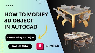 How to Modify a 3D Object in AutoCAD  StepbyStep Tutorial [upl. by Drarreg]