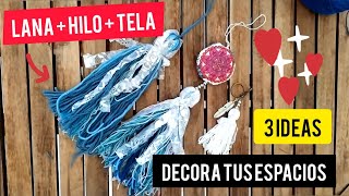 Cómo hacer BORLAS de lana 🧶   3 IDEAS DISTINTAS PARA UTILIZARLAS  Reciclando fácil y rápido [upl. by Ennairod648]