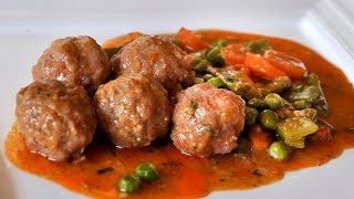 Albóndigas a la Mallorquina  Aguiat de pilotes  Recetas Mallorquinas [upl. by Ennaegroeg]