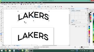 Curving Text in CorelDraw with the Envelope Tool and Text to Path [upl. by Dirrej]