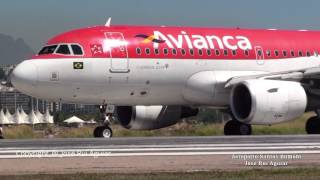 Aviões Pousando e Decolando no Aeroporto Santos Dumont TAM GOL AZUL AVIANCA [upl. by Sollows]