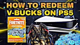 How to Redeem FORTNITE VBucks Card on PS5PS4  PlayStation 5 [upl. by Minda]