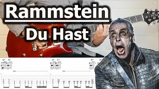 Rammstein  Du Hast  Guitar Tabs Tutorial [upl. by Hardan]