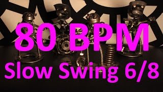 80 BPM  Slow Swing  68 Drum Track  Metronome  Drum Beat [upl. by Ettenwad]