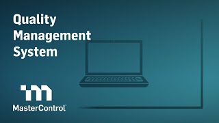 MasterControl Quality Management System QMS [upl. by Carley632]