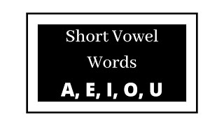 Learn to read ALL the Short Vowel Word family words A E I O U  CVC  3 Letter words Phonics [upl. by Birchard]