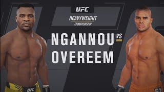 Francis Ngannou VS Overeem  UFC 4 PS5  4K Gameplay [upl. by Eremahs976]