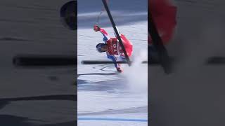 Alexis Pinturault crash Kitzbühel [upl. by Asirret]