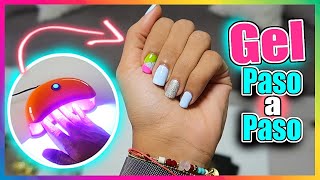 UÑAS DE GEL PASO A PASO PARA PRINCIPIANTES ESMALTE DE GEL EN UÑAS NATURALES ♡│Mirianny [upl. by Eremahs290]