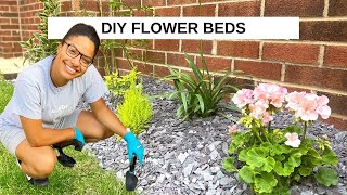 Easy flower beds for beginners budget friendly [upl. by Vasileior]