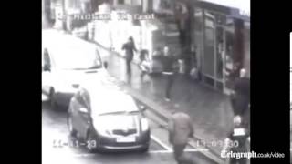 Bedford machete attack captured on CCTV [upl. by Chloras114]