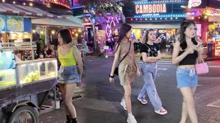 Nightlife Walking Phnom Penh Street 136 amp More  Cambodia Tour 4K [upl. by Errised]