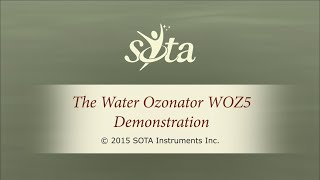 SOTA Water Ozonator  Model WOZ5  Demonstration [upl. by Ainitsirc]