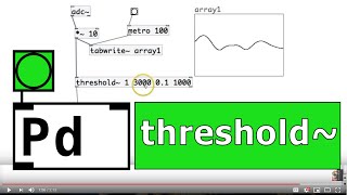 Pure Data Tutorial 17  threshold object in pure data [upl. by Mccormac]