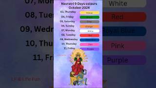 Thanks for 15k likes 😀Navaratri Colors  9 Days 9 Colors  navratri navratricolours 2024 [upl. by Cocke]