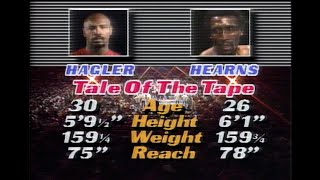 Marvin Hagler vs Tommy Hearns  ON THIS DAY FREE FIGHT  GREATEST FIGHT OF ALLTIME [upl. by Ydissahc]