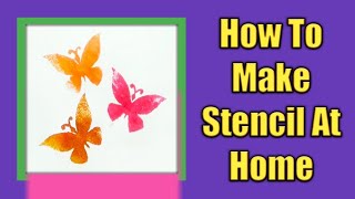 DIY Handmade Stencil Making amp Printing l Easy Paper Stenciling at home [upl. by Bev]