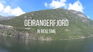 Geirangerfjord Ferry  Hellesylt to Geiranger Realtime [upl. by Maitilde]