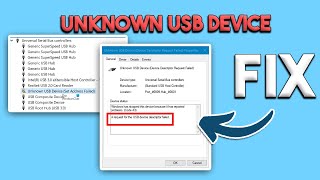 How to Fix Unknown Usb Device Device Descriptor Request Failed Windows 11 [upl. by Stoddard]